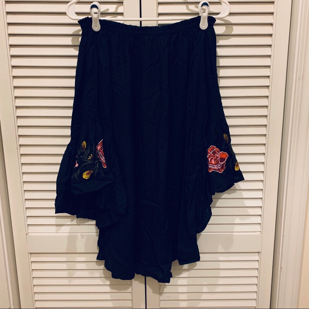 Off the shoulder dress with bell sleeves